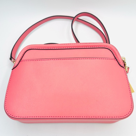 MICHAEL KORS Houston Large Crossgrain Leather Crossbody in Tea Rose - Picture 4 of 15